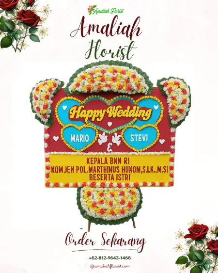 Papan Bunga Pernikahan Gerit